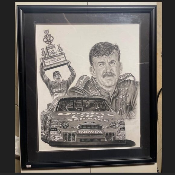 Dale Jarrett original charcoal drawing by Robert Stephen Simon 2000 (29.5x25) - Picture 1 of 5